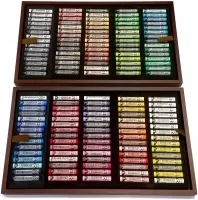 پاستل گچی 150 رنگ رامبراند جعبه چوبی مدل wooden box General Selection Master | 150 whole pastels