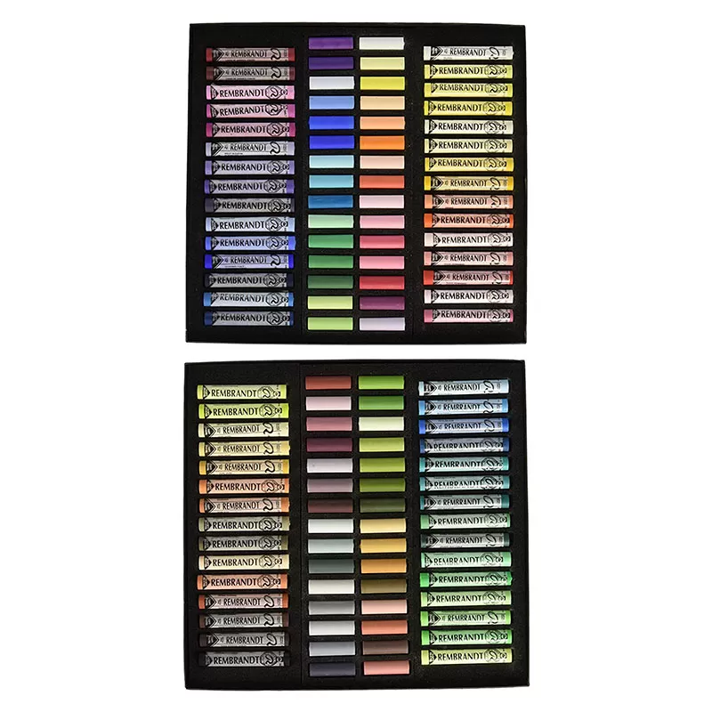 پاستل گچی 120 رنگ رامبراند مدل General Selection Master | 60 whole pastels + 60 half pastels