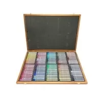 پاستل گچی 120 رنگ گالری - جعبه چوبی