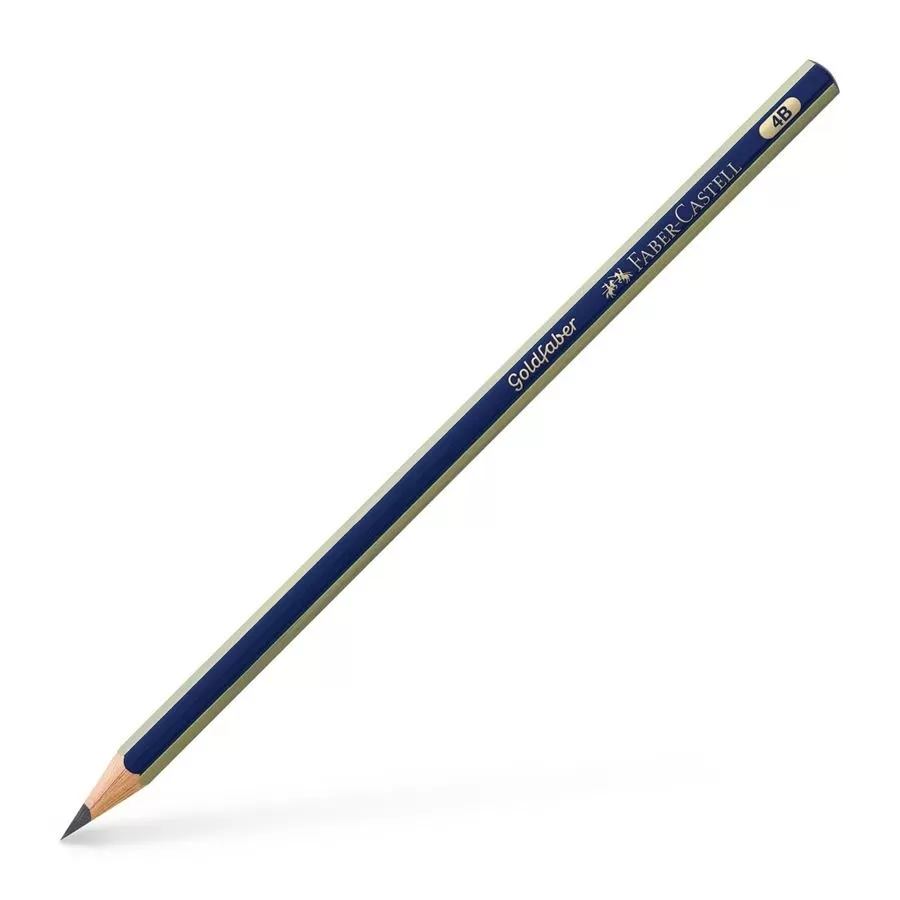 مداد طراحی فابرکاستل مدل گلد فابر سختی نوک 4B