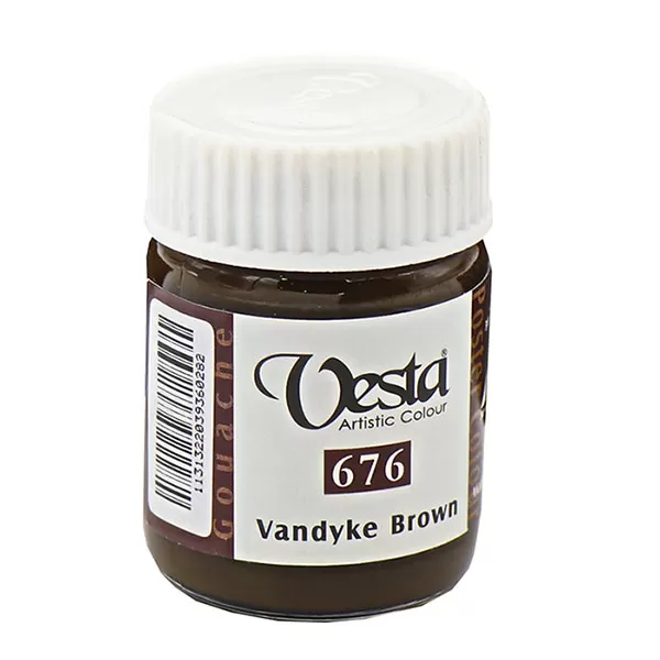 گواش قهوه ای سوخته وستا مدل Vandyke brown