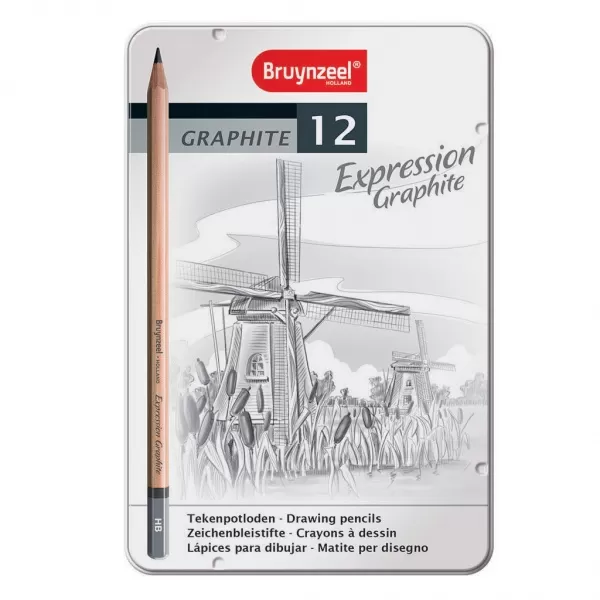 ست 12 عددی مداد طراحی برونزیل مدل 12 Expression Graphite