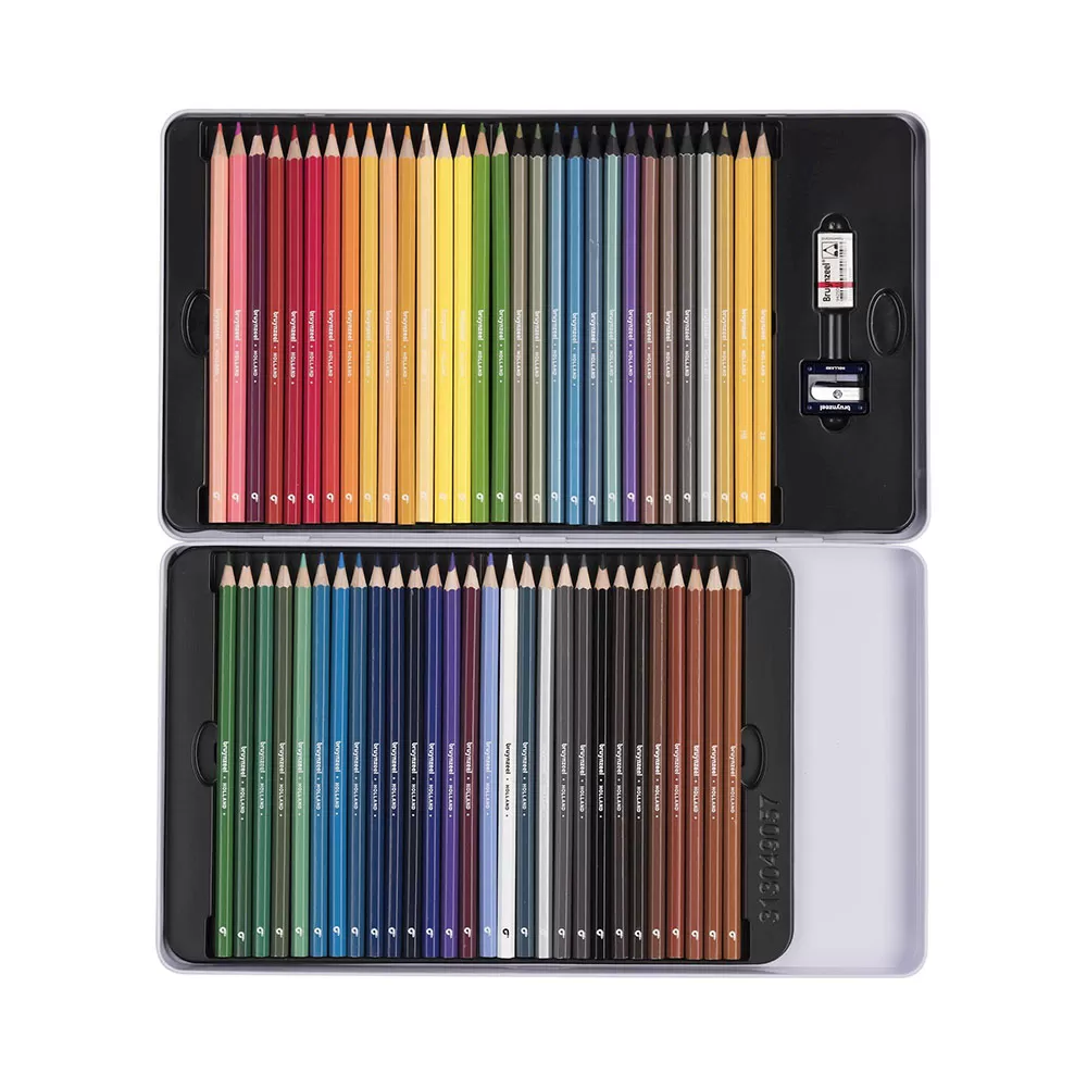 مداد رنگی 60 رنگ جعبه فلزی برونزیل مدل VW Beetle Set of 60 Color Pencils