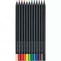 مداد رنگی 12 رنگ فابر کاستل مدل Black Editition Colour Pencils (جعبه مقوایی)