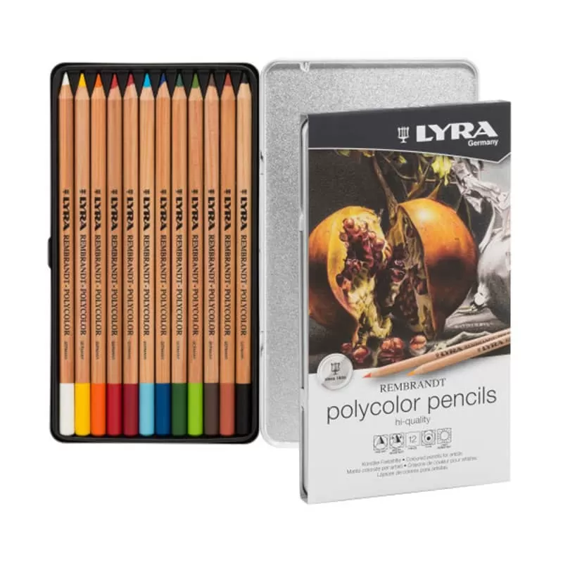  مداد رنگی 12 رنگ پلی کالر LYRA مدل Rembrandt Polycolor Set of 12