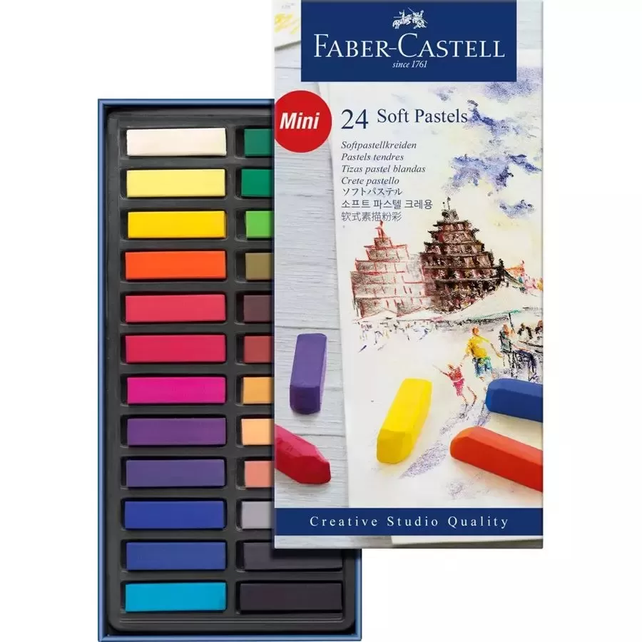 پاستل گچی 24 رنگ فابرکاستل مدل Soft Pastels mini