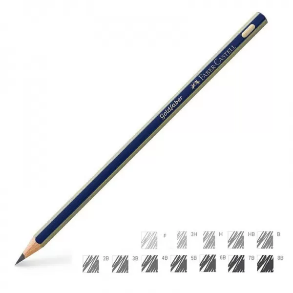 مداد طراحی فابرکاستل مدل گلد فابر سختی نوک 7B 